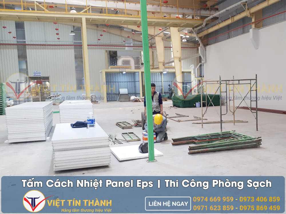 Tấm panel eps thi công phòng sạch